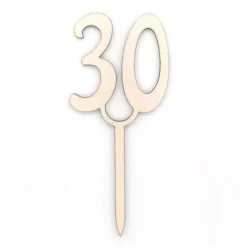 Cake Topper Tortendekoration Holz 30. Geburtstag Tortenstecker Torte Deko Kuchenstecker Tortendekoration DIY