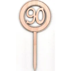 Cake Topper Tortendekoration Holz 90. Geburtstag Tortenstecker Torte Deko Kuchenstecker Tortendekoration DIY