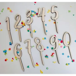 Cake Topper Zahlen / Geburtstagszahlen für Kuchen / Holzzahlen