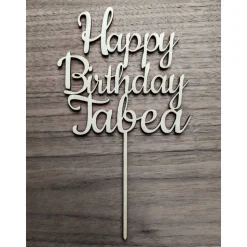 Cake Topper zum Geburtstag - Personalisierter Kuchenstecker mit einem Namen - Geschenkidee für individuelle Torten
