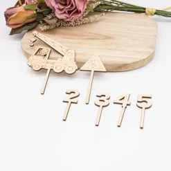 Caketopper Baustelle –  Kuchenaufsatz für Geburtstage & Babypartys