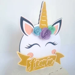 CakeTopper Einhorn, PERSONALISIERUNG Caketopper Geburtstag, Kuchendeko, Geburtstag, Tischdeko, Topper Kuchen, Torte
