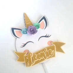 CakeTopper Einhorn, PERSONALISIERUNG Caketopper Geburtstag, Kuchendeko, Geburtstag, Tischdeko, Topper Kuchen, Torte