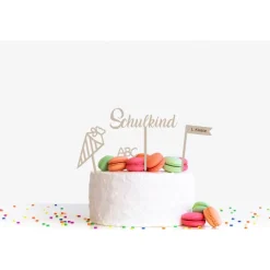 Caketopper Einschulung Set bestehend aus 4 Teilen