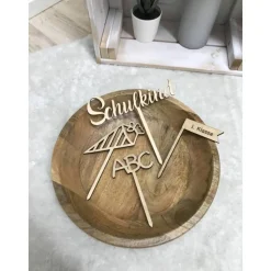 Caketopper Einschulung Set bestehend aus 4 Teilen