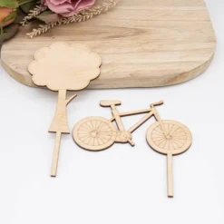 Caketopper Fahrrad mit Baum –  Kuchenaufsatz für Geburtstage & Partys