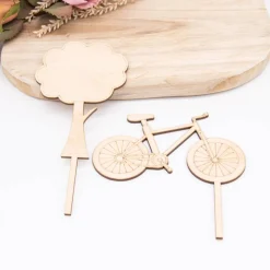 Caketopper Fahrrad mit Baum –  Kuchenaufsatz für Geburtstage & Partys