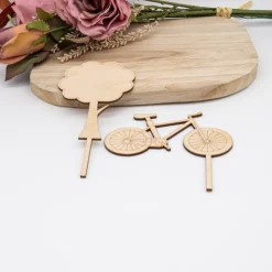 Caketopper Fahrrad mit Baum –  Kuchenaufsatz für Geburtstage & Partys