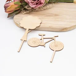 Caketopper Fahrrad mit Baum –  Kuchenaufsatz für Geburtstage & Partys