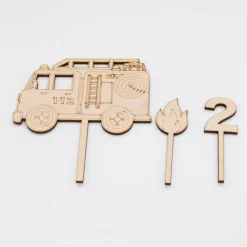 Caketopper Feuerwehr –  Kuchenaufsatz für Geburtstage & Babypartys