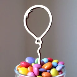 Caketopper für Muffins Ballon aus Holz