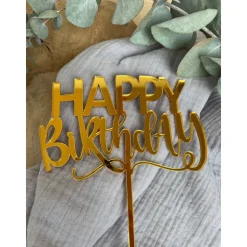 Caketopper Happy Birthday / Kuchenstecker aus Acryl / Kuchendeko Cake Topper Geburtstag