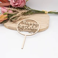 Caketopper Happy Birthday –  Kuchenaufsatz für Geburtstage & Partys