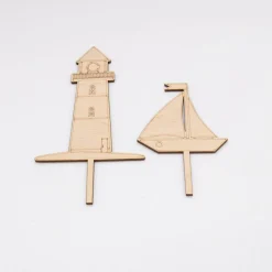 Caketopper Leuchtturm und Boot –  Kuchenaufsatz für Geburtstage & Partys