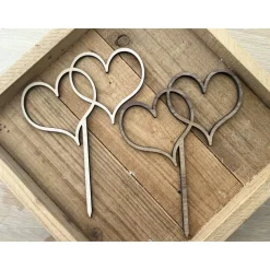 Caketopper mit 2 Herzen,verschiedene Größen und Farben, Hochzeit, Verlobung, Valentinstag