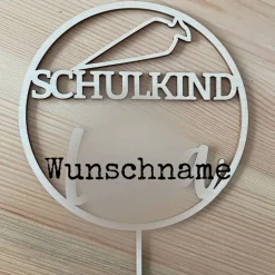 Caketopper "Schulkind" personalisiert