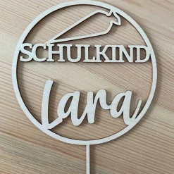 Caketopper "Schulkind" personalisiert