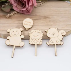 Caketopper Waldtiere –  Kuchenaufsatz für Geburtstage & Babypartys