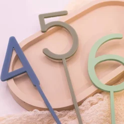 Caketopper Zahl Geburtstag aus Acryl Kindergeburtstag Kuchendeko - Kuchenstecker Bunt Baby Tortenstecker Geburtstagsdeko