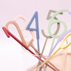 Caketopper Zahl Geburtstag aus Acryl Kindergeburtstag Kuchendeko - Kuchenstecker Bunt Baby Tortenstecker Geburtstagsdeko