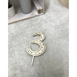 Caketopper Zahlen mit Punkten