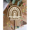 Caketopper zur Einschulung Regenbogen / Kuchendekoration Schulkind 1 Klasse / Cake Topper Schulanfang