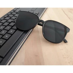 Cat Eye Sonnenbrille - Personalisierte Sommer Geschenke für Frauen - Schwarze Brille mit Polarisation und opt. Sehstärke