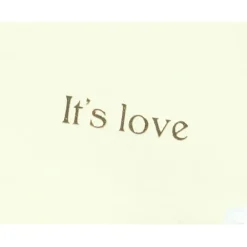 CD Hülle Hochzeit It`s love Goldprägung