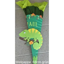 Chamäleon Schultüte Zuckertüte als DIY Set oder in handarbeit hergestellt-personalisiert, individuell
