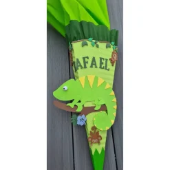 Chamäleon Schultüte Zuckertüte als DIY Set oder in handarbeit hergestellt-personalisiert, individuell