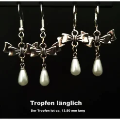 Charivari , Kette, Ohrringe fürs Dirndl, Dirnd- Schmuck, Herz und Perlen