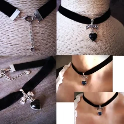 Charivari , Kette, Ohrringe fürs Dirndl, Dirnd- Schmuck, Glasherz