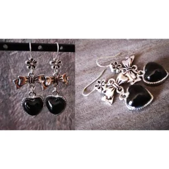 Charivari , Kette, Ohrringe fürs Dirndl, Dirnd- Schmuck, Glasherz