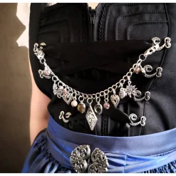 Charivari , Kette, Ohrringe fürs Dirndl, Dirnd- Schmuck, Glasherz