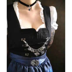 Charivari , Kette, Ohrringe fürs Dirndl, Dirnd- Schmuck, Glasherz