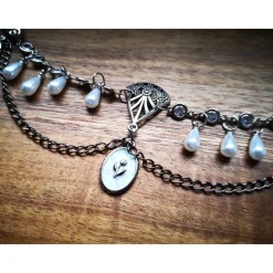 Charivari ,  Ohrringe fürs Dirndl, Dirnd- Schmuck, weiss