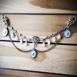 Charivari ,  Ohrringe fürs Dirndl, Dirnd- Schmuck, weiss