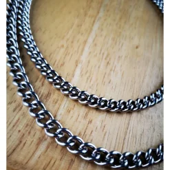 Charivari aus Edelstahl, Basiskette, Trachtenschmuck, 2reihig