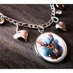 Charivari aus Edelstahl, Dirnd- Schmuck,Trachten, Hirsch