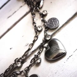 Charivari aus Edelstahl, Dirnd- Schmuck,,Trachten, Hochzeit, Strass