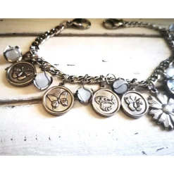 Charivari aus Edelstahl, Dirnd- Schmuck,Trachten, Hochzeit, Schmetterlinge