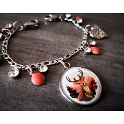 Charivari aus Edelstahl, Dirnd- Schmuck,Trachten, Hirsch