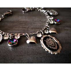 Charivari aus Edelstahl, Dirnd- Schmuck,Trachten, Löwe, Strass