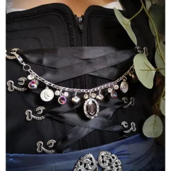 Charivari aus Edelstahl, Dirnd- Schmuck,Trachten, Löwe, Strass