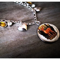 Charivari aus Edelstahl, Dirnd- Schmuck,Trachten, Hirsch