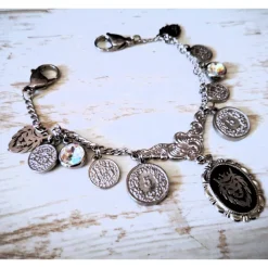 Charivari aus Edelstahl, Dirnd- Schmuck,Trachten, Löwe, Strass