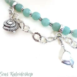 Charivari für den Hals - aufwändige Trachten-Kette aus Aventurin und Silber