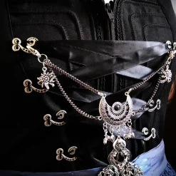 Charivari Kette fürs Dirndl,  Dirnd- Schmuck,  schwarz