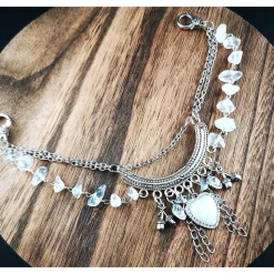 Charivari Kette fürs Dirndl,  Dirnd- Schmuck, Accessoire, Fest ,Trachten, Hochzeit, weiß