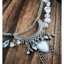 Charivari Kette fürs Dirndl,  Dirnd- Schmuck, Accessoire, Fest ,Trachten, Hochzeit, weiß